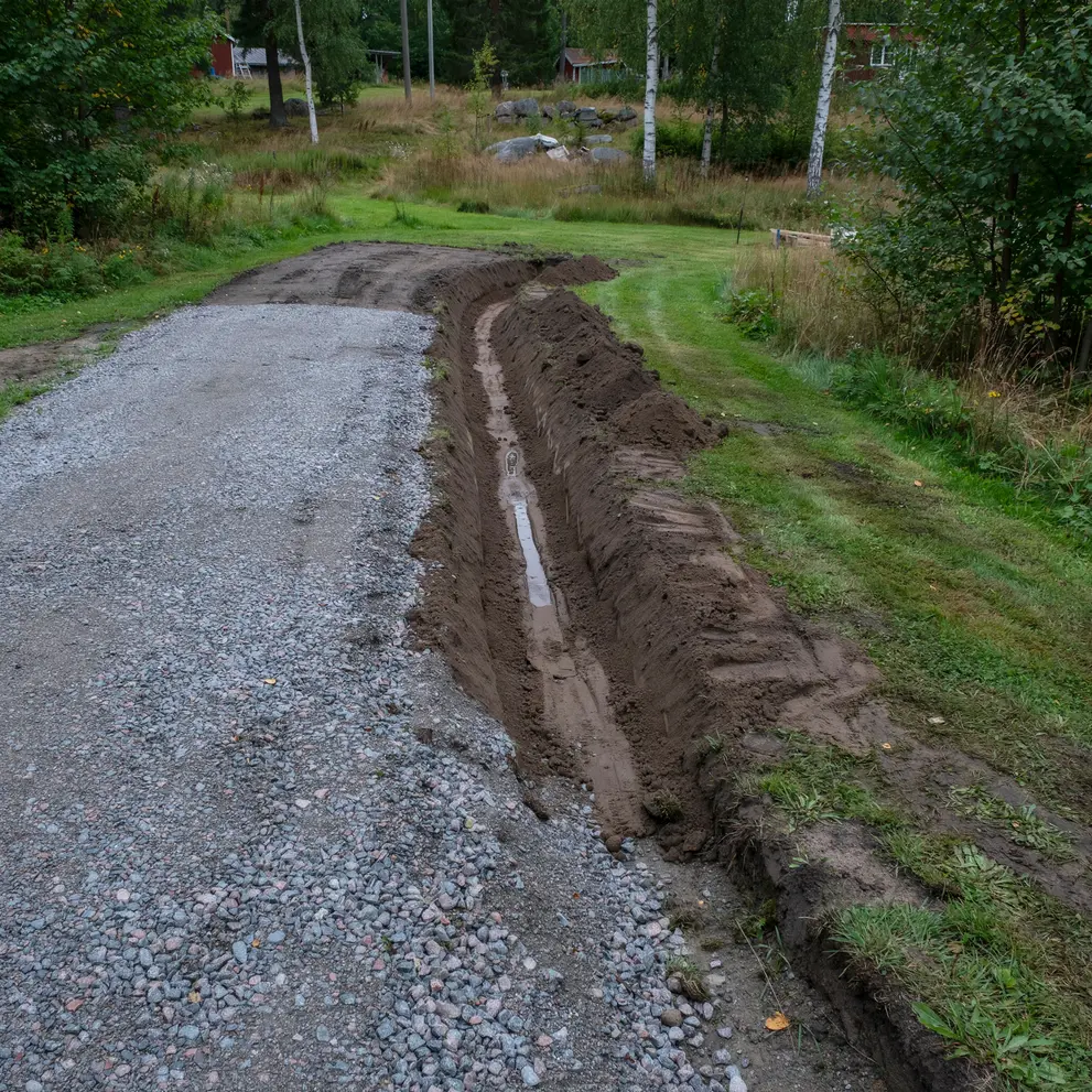 markavvattning dikning dikesrensning lerum floda grabo