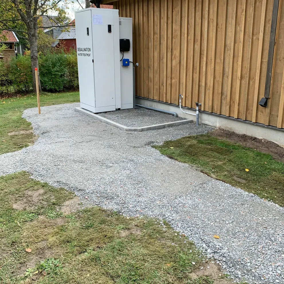 montera avsaltningsanlaggning amp vattenreningssystem i lerum floda vastra gotaland